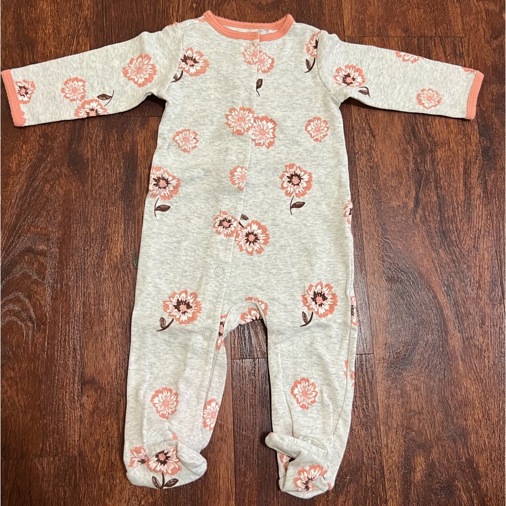 Carters Baby Floral Snap-up Footie
